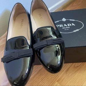 Black Prada Leather Loafers
